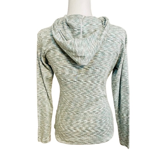 Columbia Sage Green and Grey Heather Pullover Stretch Long Sleeve Hoodie Medium - Picture 4 of 13